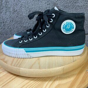 PF Flyers Center Hi Sneaker Mens Size 9 Canvas Black Blue Athletic Shoe Sandlot